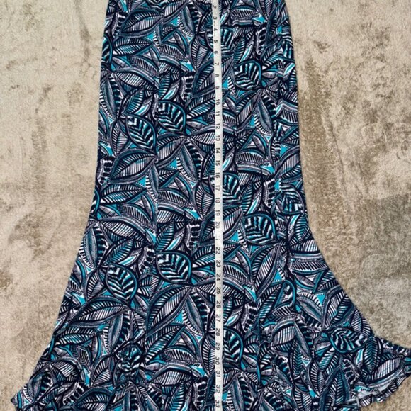 Precis Petite Women’s Blue Patterned Long Skirt - Picture 2 of 5